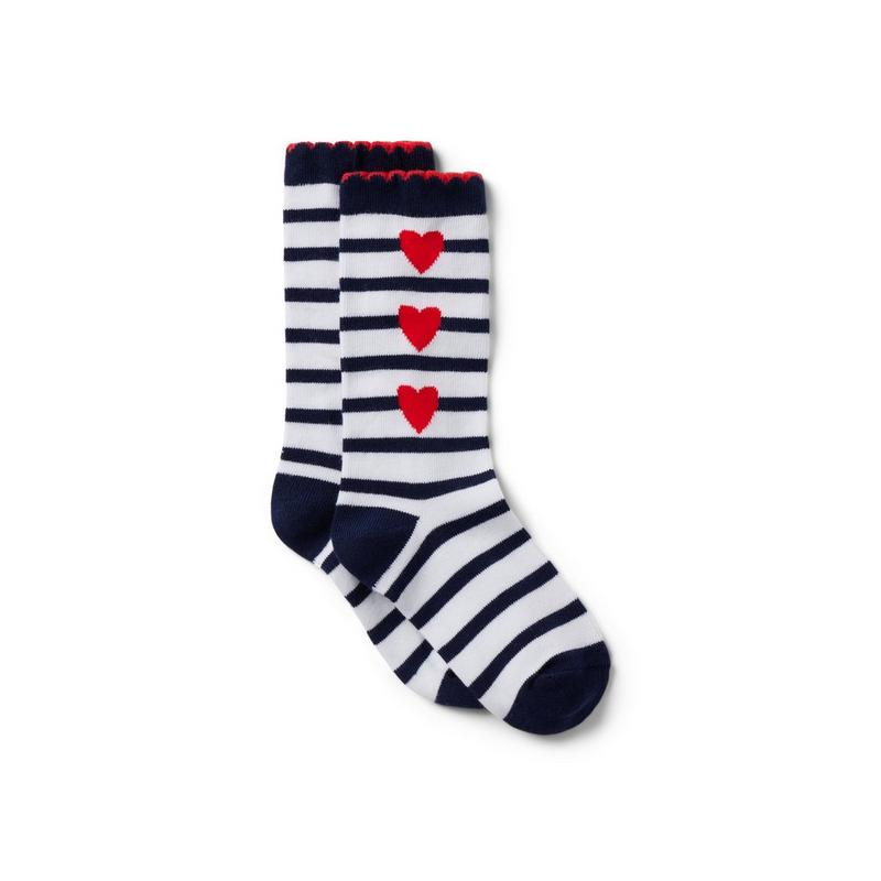 Striped Heart Sock - Janie And Jack